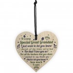 Great Grandad Grandfather Gift For Christmas Birthday Wood Heart