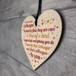 Colleague Leaving Gifts Thank You Gift Plaque Wooden Heart Sign 