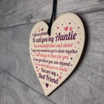 THANK YOU Auntie Christmas Gift Wood Heart Plaque Sister Gifts