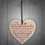 Auntie Christmas Gifts Wood Heart Thank You Sister Gift Niece