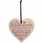 Auntie Christmas Gifts Wood Heart Thank You Sister Gift Niece
