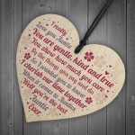 Auntie Christmas Gifts Wood Heart Thank You Sister Gift Niece