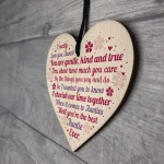 Auntie Christmas Gifts Wood Heart Thank You Sister Gift Niece