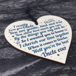 Uncle Christmas Gifts Cards Wooden Heart Uncle Gift For Birthday