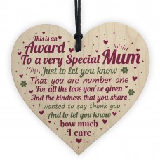 Mum Christmas Presens Heart Mummy Birthday Gift From Son 