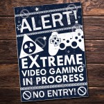 Funny Gamer Bedroom Accessories Gamer Door Sign Novelty Gift 