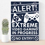 Funny Gamer Bedroom Accessories Gamer Door Sign Novelty Gift 