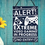 Funny Gamer Bedroom Accessories Gamer Door Sign Novelty Gift 