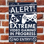 Funny Gamer Bedroom Accessories Gamer Door Sign Novelty Gift 