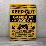 Keep Out Gamer Gaming Bedroom Gifts Man Cave Plaque Dad Brother 