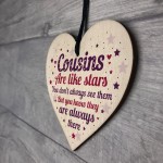 Cousin Heart Plaque Wooden Cousin Birthday Card Male Female Sign