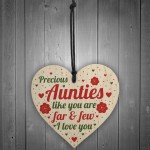 Auntie Aunt Aunty Gifts For Birthday Christmas Wood Heart Plaque