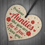 Auntie Aunt Aunty Gifts For Birthday Christmas Wood Heart Plaque