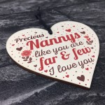 Nanny Gift From Grandchildren Nan Heart Plaque Birthday Keepsake