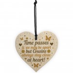 Cousin Gifts For Birthday Christmas Wooden Heart Plaque Family