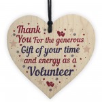 Thank You Gift For Volunteer Colleague Wooden Heart Plaque