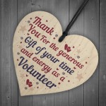 Thank You Gift For Volunteer Colleague Wooden Heart Plaque