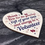 Thank You Gift For Volunteer Colleague Wooden Heart Plaque