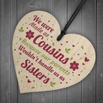 Handmade Cousin Gifts For Women Wooden Heart Plaque Keepsake