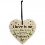 Grandma Nan Christmas Birthday Gifts Hanging Wooden Heart Sign