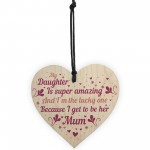 Daughter Gifts From Mum Wooden Heart Sign Gift For Christmas