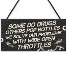 Motorbike Motorcycle Biker Gifts For Dad Grandad Hanging Sign