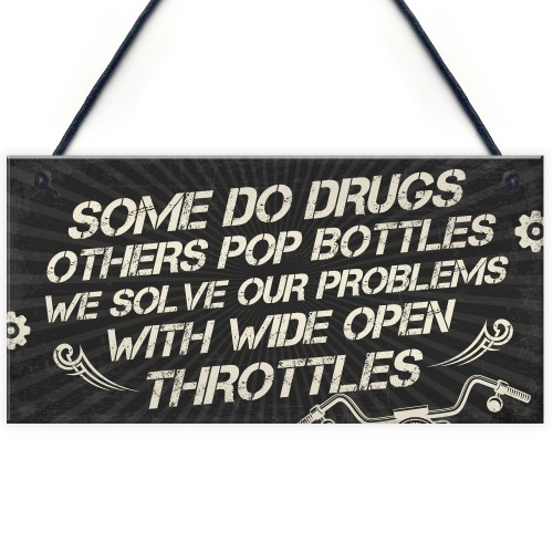 Motorbike Motorcycle Biker Gifts For Dad Grandad Hanging Sign