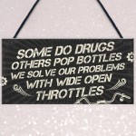 Motorbike Motorcycle Biker Gifts For Dad Grandad Hanging Sign