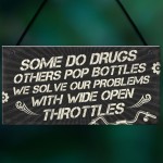 Motorbike Motorcycle Biker Gifts For Dad Grandad Hanging Sign