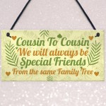 Birthday Christmas Gift For Cousin Special Family Plaques Sign