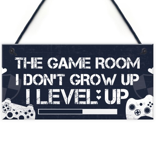 Game Room Gamer Gaming Bedroom Door Sign Novelty Christmas Gift 