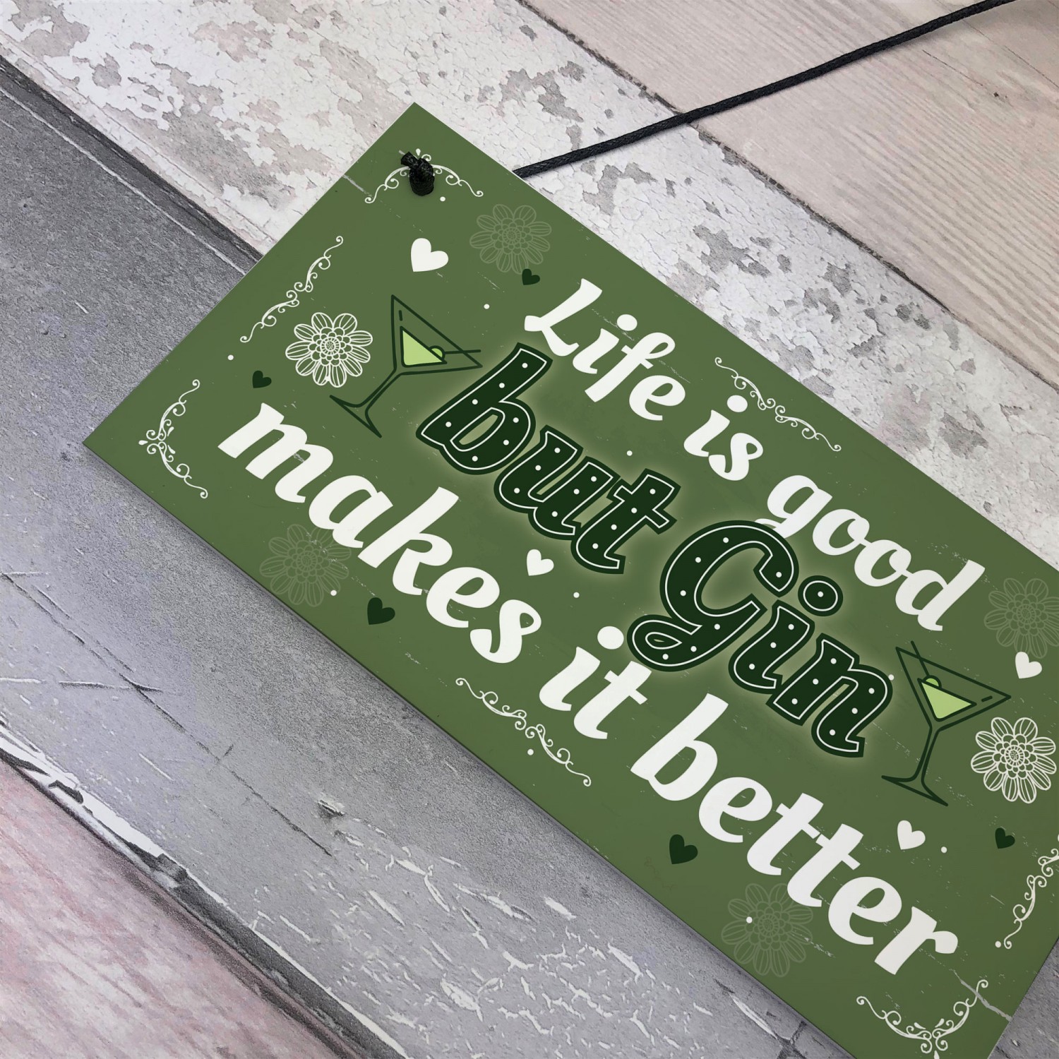 Gin Gift For Women Kitchen Home Plaque Funny Best Friend Gift