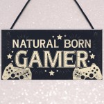GAMER Door Sign Dad Brother Son Grandson Gamer Kids Gifts 