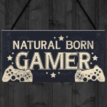 GAMER Door Sign Dad Brother Son Grandson Gamer Kids Gifts 
