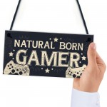 GAMER Door Sign Dad Brother Son Grandson Gamer Kids Gifts 