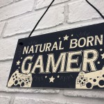 GAMER Door Sign Dad Brother Son Grandson Gamer Kids Gifts 
