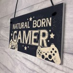 GAMER Door Sign Dad Brother Son Grandson Gamer Kids Gifts 