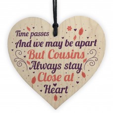 Cousin Friendship Gift Heart Birthday Christmas Card Gift Plaque