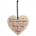 Cousin Friendship Gift Heart Birthday Christmas Card Gift Plaque
