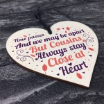 Cousin Friendship Gift Heart Birthday Christmas Card Gift Plaque
