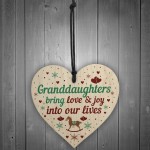 Granddaughter Bauble Heart Birthday Christmas Nan Grandad Plaque