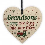 Grandson Gifts From Grandparents Wooden Heart Birthday Christmas