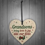 Grandson Gifts From Grandparents Wooden Heart Birthday Christmas