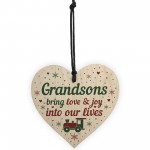Grandson Gifts From Grandparents Wooden Heart Birthday Christmas