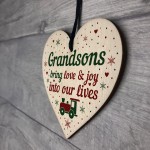 Grandson Gifts From Grandparents Wooden Heart Birthday Christmas