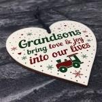 Grandson Gifts From Grandparents Wooden Heart Birthday Christmas