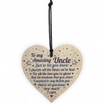 Amazing Uncle Gift For Birthday Christmas Wooden Heart Thank You