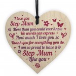 Mum Gifts Stepmum Present Heart Keepsake Plaque Birthday Xmas