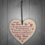 Mum Gifts Stepmum Present Heart Keepsake Plaque Birthday Xmas