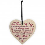 Mum Gifts Stepmum Present Heart Keepsake Plaque Birthday Xmas